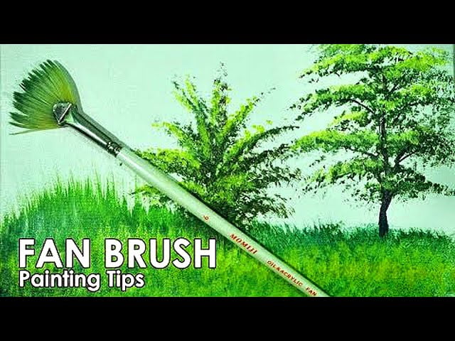 Acrylic Painting Lesson – How to Paint Grasses and Other Plants Using Fan Brush by JM Lisondra