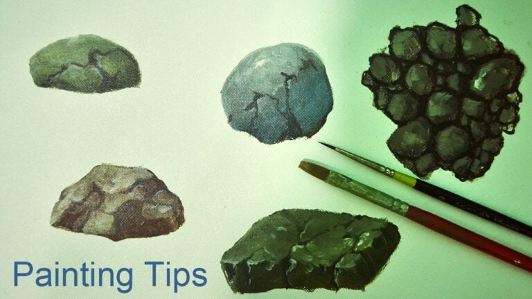Acrylic Painting Lesson – How to Paint Rocks by JMLisondra