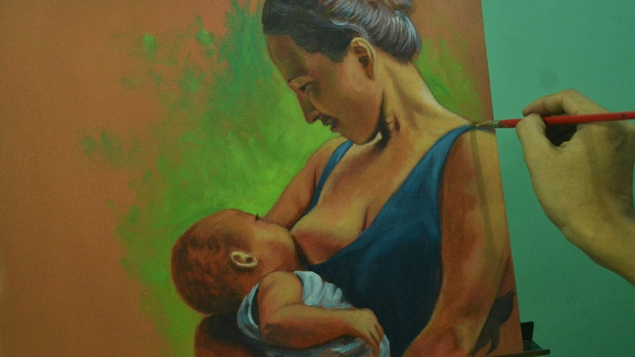 Acrylic Painting Lesson – Mother and Child by JM Lisondra
