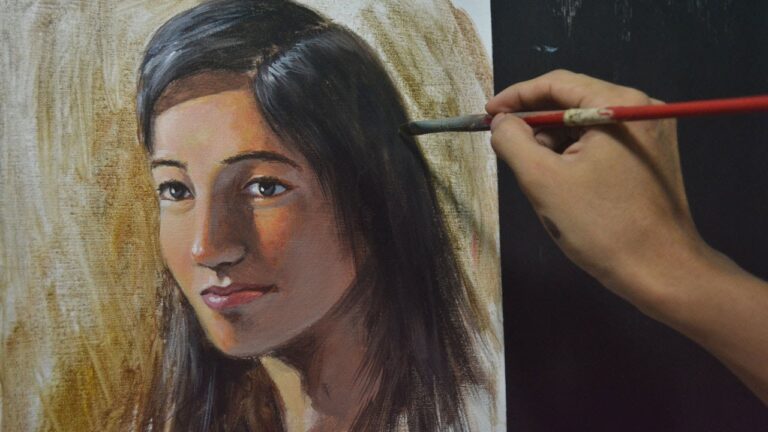 Acrylic Painting Lesson – Portrait of a Woman by JMLisondra