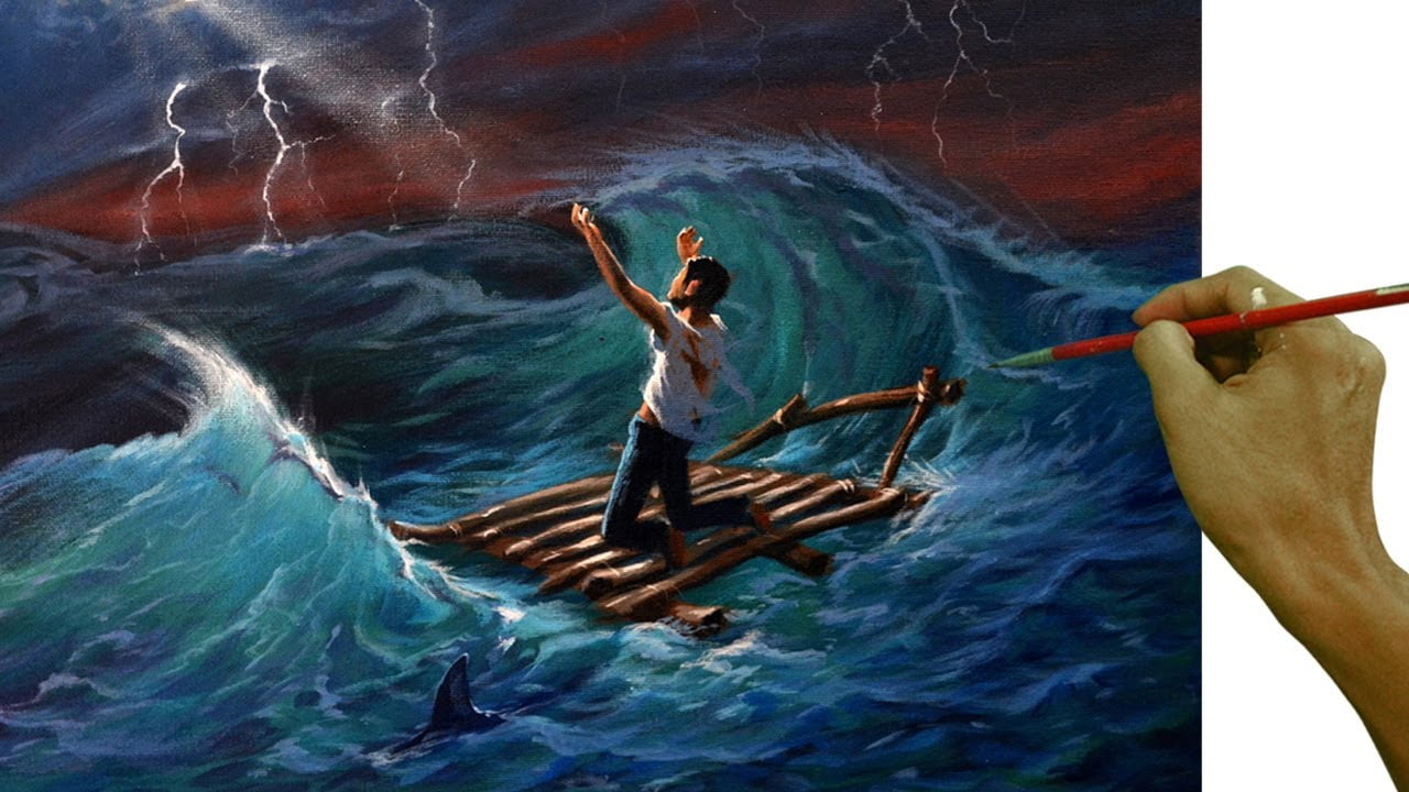Acrylic Painting Time-lapse / Worship in the Midst of Storm / Still by Hillsong Worship