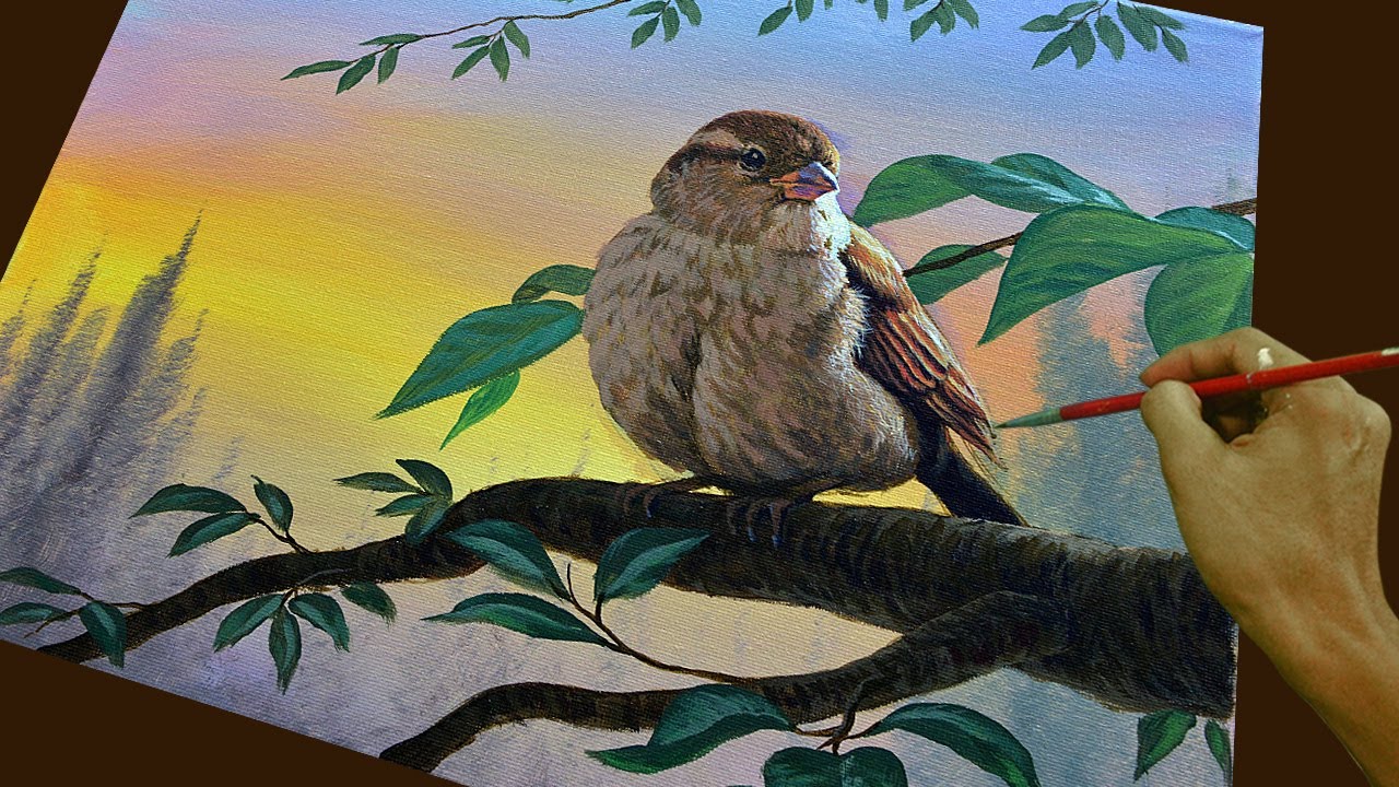 Acrylic Painting in Time-lapse / The Sparrow / JMLisondra