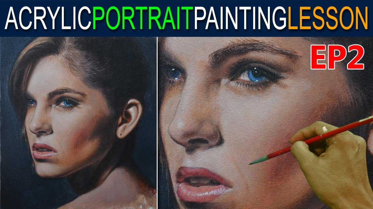 Acrylic Portrait Painting Tutorial | Ep 2 | Beautiful Lady in Step by Step by JM Lisondra