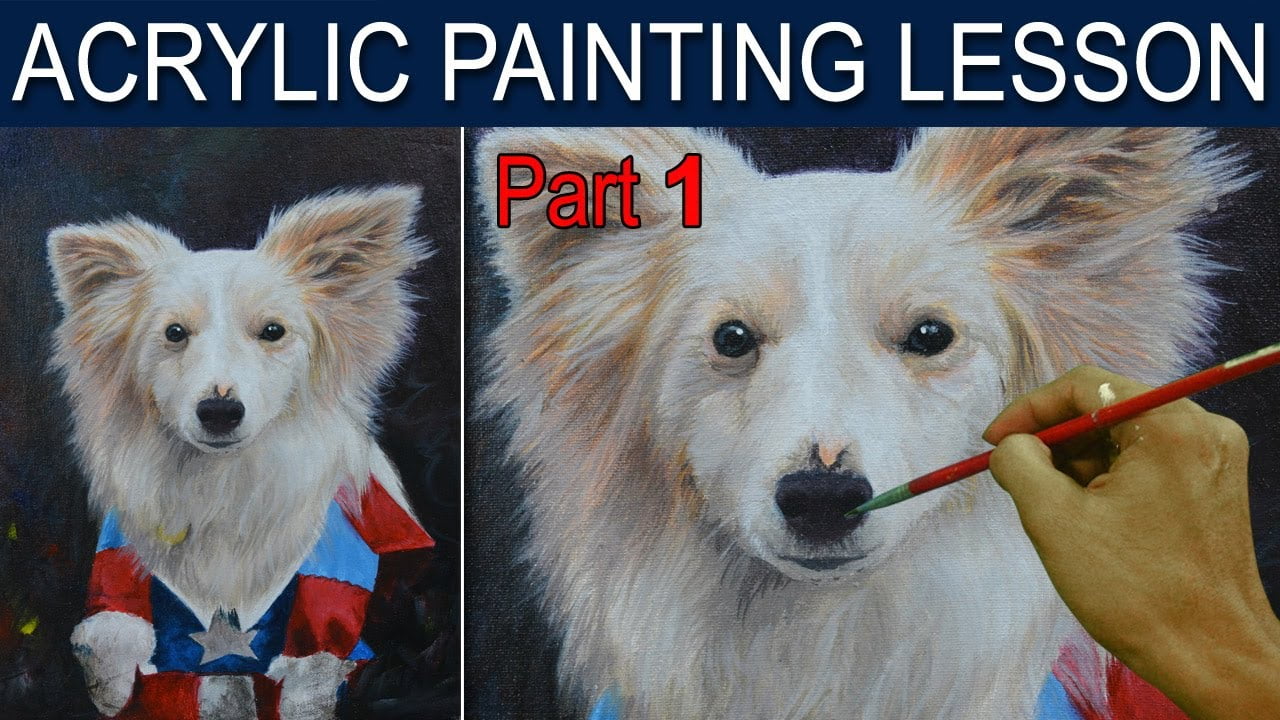 Acrylic Portrait Painting Tutorial | Paint My Pet Part 1 of 2 by JM Lisondra