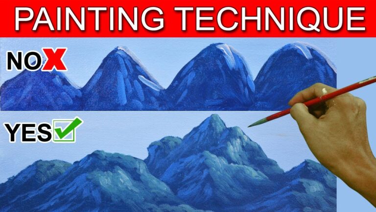 Do’s and Don’t on Painting Mountains in Step by Step Basic Acrylic Painting Tutorial by JM Lisondra