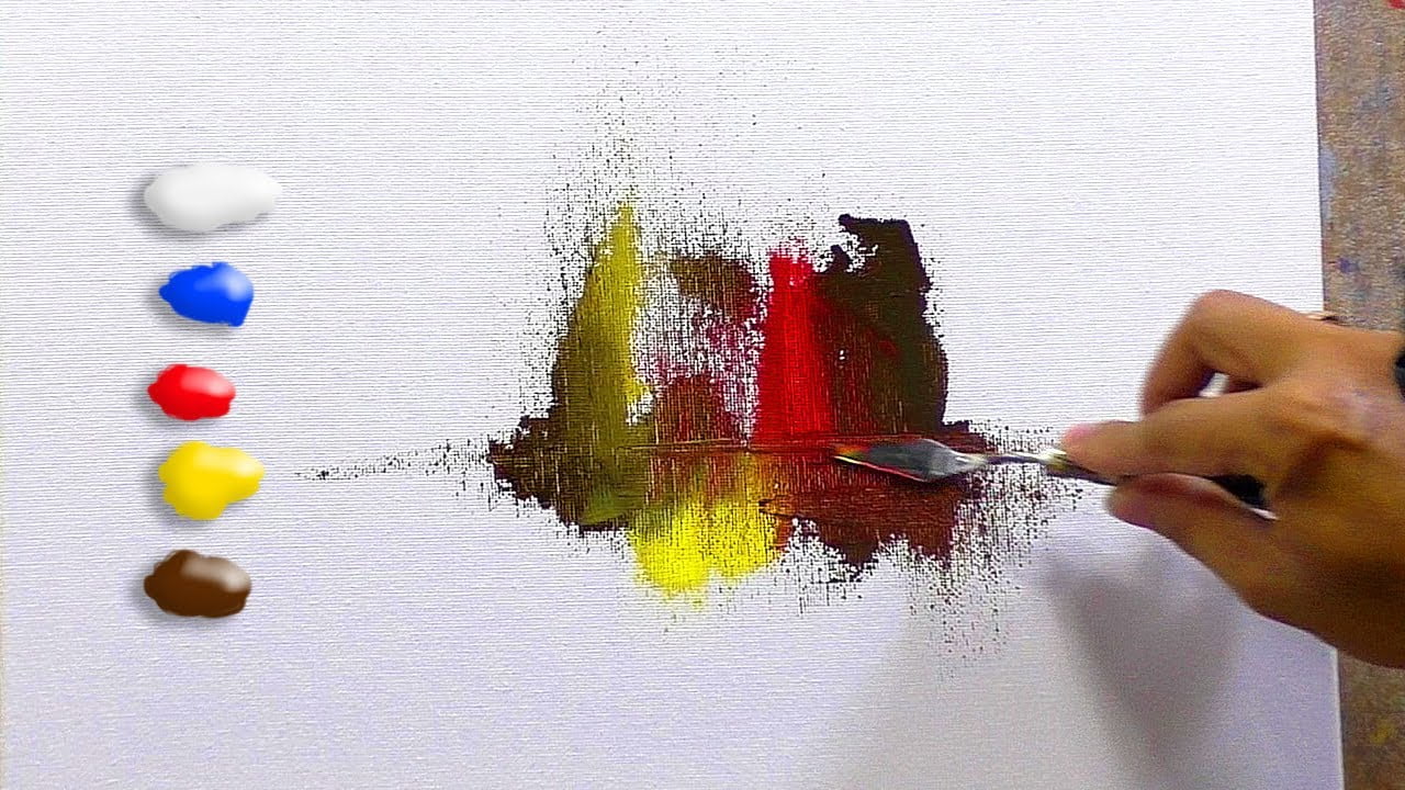 How to Paint Lady in Autumn Forest Landscape in Acrylics / Time-lapse / JMLisondra