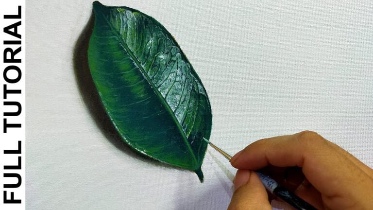 How to Paint Realistic Leaf in Acrylics / JMLisondra