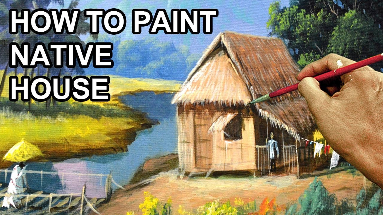How to Paint a Native House in Acrylics? / Time-lapse / JMLisondra