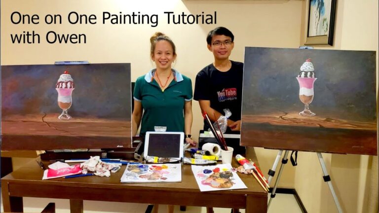 One on One Painting Tutorial with Owen using Acrylic