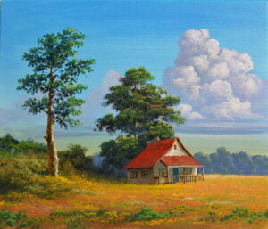House in the Meadow – Acrylic Painting