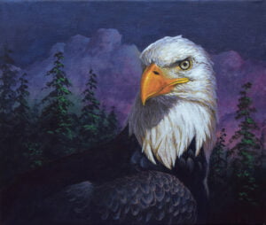 Portrait of an Eagle – Acrylic Painting on Canvas