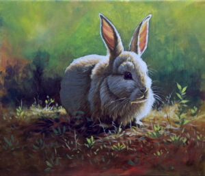 Portrait of Rabbit – Acrylic Painting in Canvas by JMLisondra