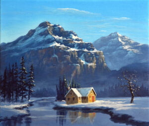 Snowy Morning – Acrylic Painting