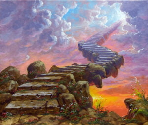 Stairway to Heaven – Acrylic Painting on Canvas by JMLisondra