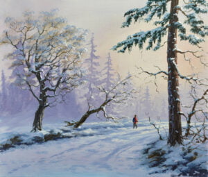 Walking in Winter – Acrylic Painting