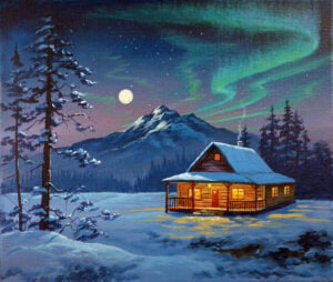 Winter Night – Acrylic Painting