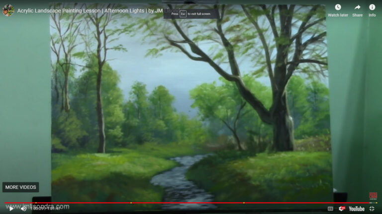 Acrylic Landscape Painting Lesson | Afternoon Lights | by JM Lisondra