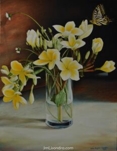 A Glimpse of Elegance: The 2011 Calachuchi Flower Oil Painting