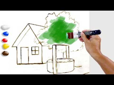 How to Paint House with Deep Well in Acrylics / Time-lapse / JMLisondra
