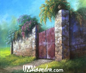 Red Gate – Acrylic Painting in Canvas by JMLisondra