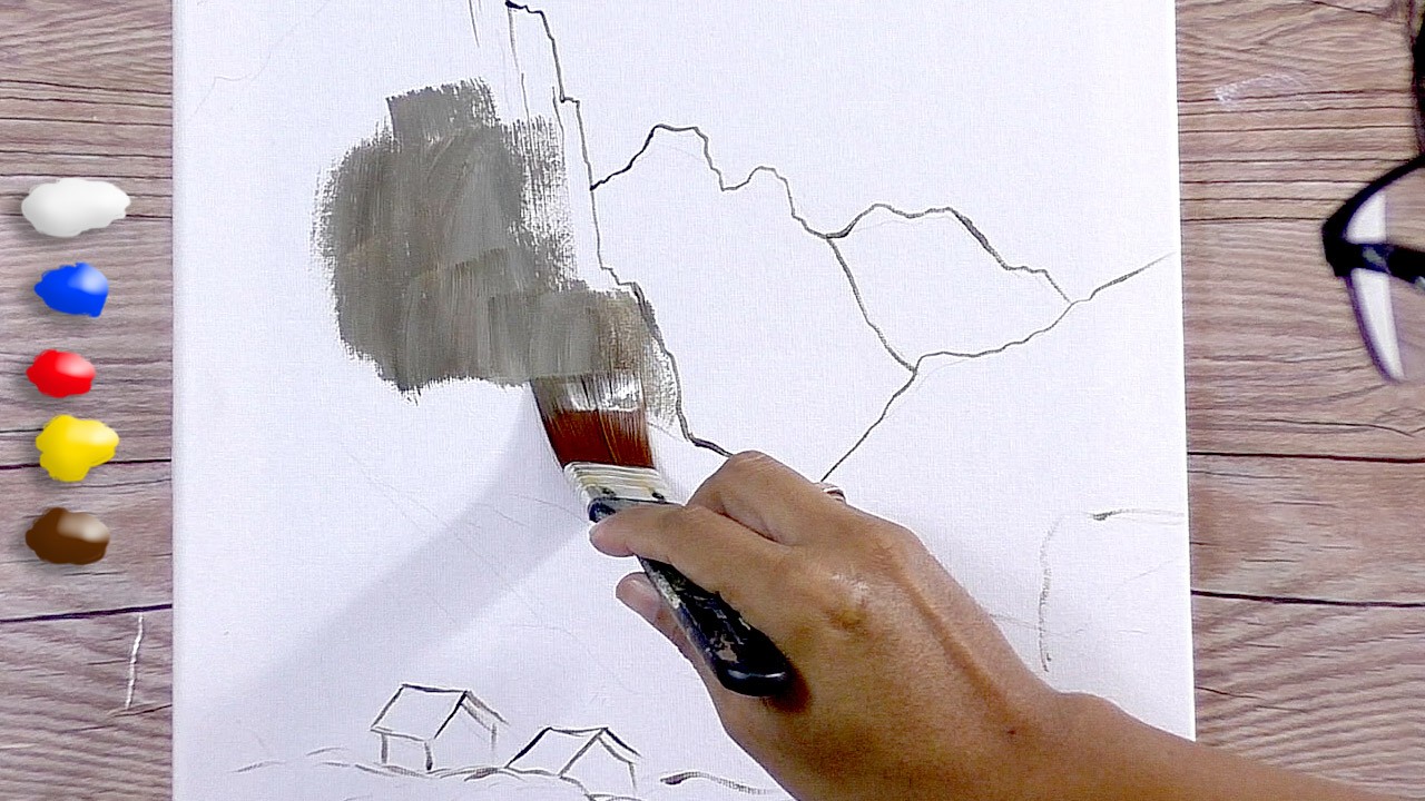 How to Paint Mountain Life in Acrylics / Time-lapse / JMLisondra
