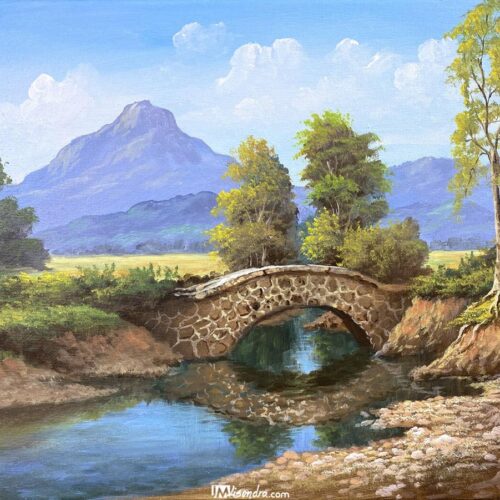 Home 5 The Bridge - Acrylic Painting in Canvas by JMLisondra