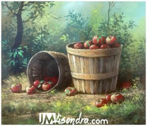 How to Paint Apples in the Basket – – Full Step by Step Painting Tutorial in Acrylics