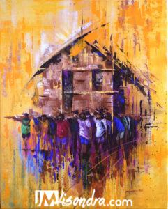 Bayanihan Impressionism – Acrylic Painting in Canvas by JMLisondra
