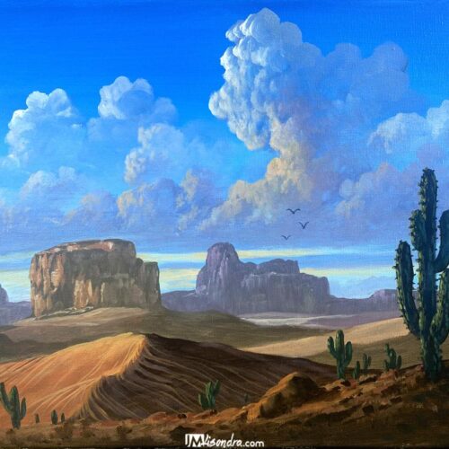 How to Paint Desert - Full Step by Step Painting Tutorial in Acrylics