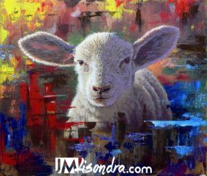 The Lamb – Acrylic Painting in Canvas by JMLisondra
