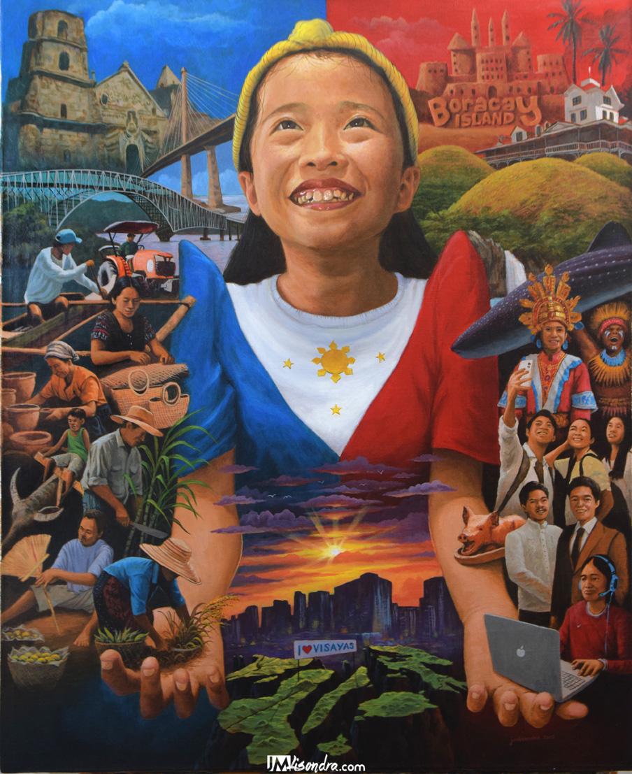 Acrylic Painting – The Flourishing Life of the Visayas